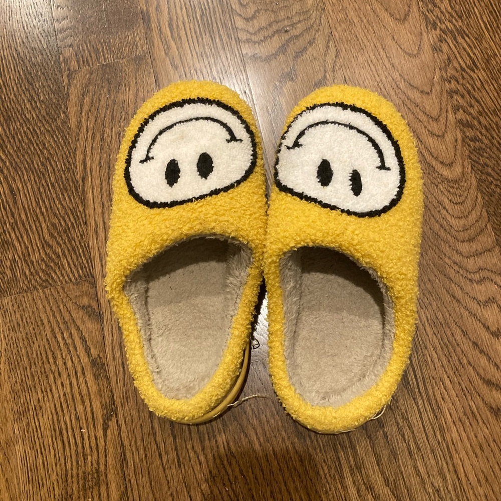Smiley face slippers